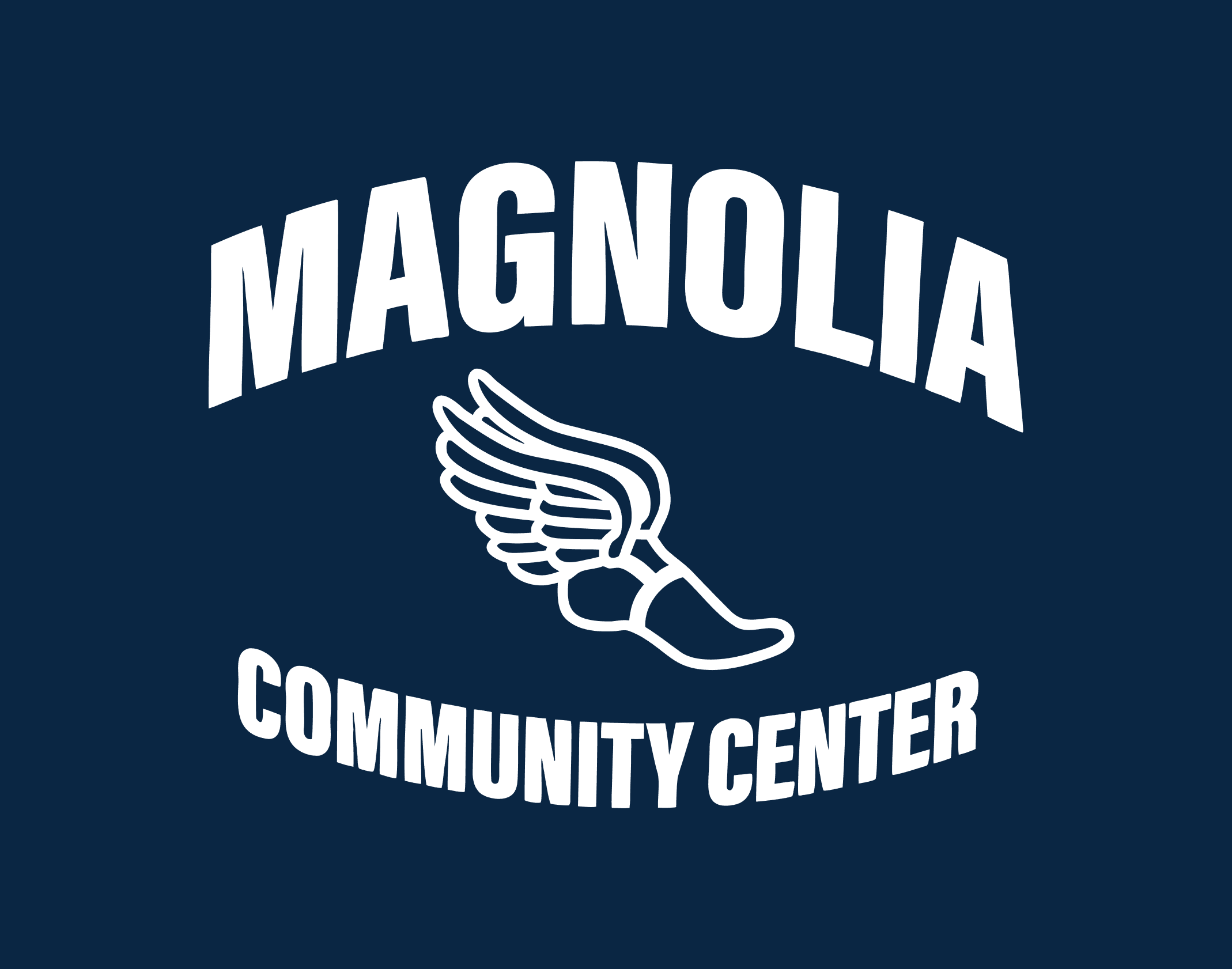 Magnolia CC Youth Track & Field winged-shoe logo