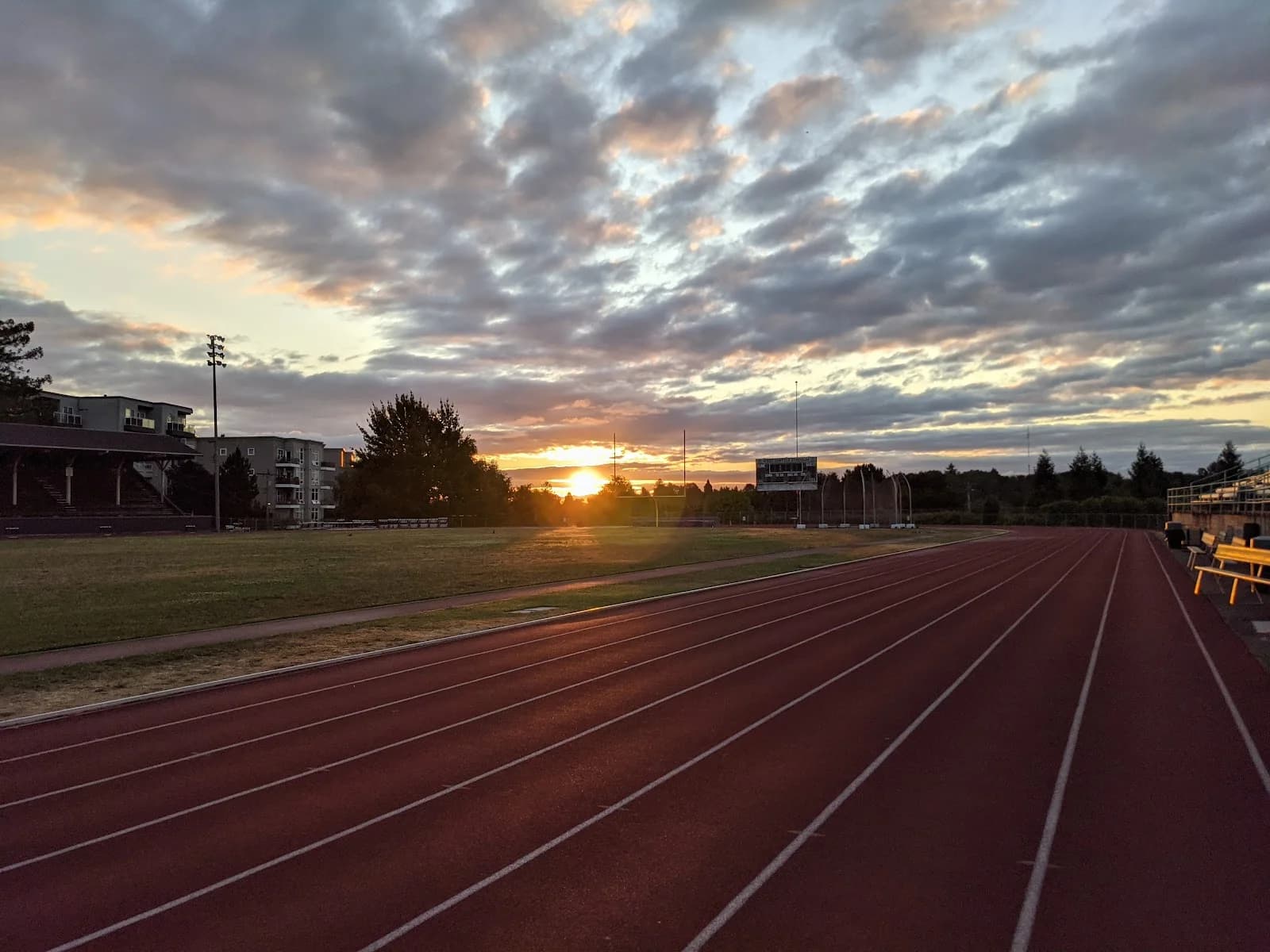 West Seattle Stadium track at sunset